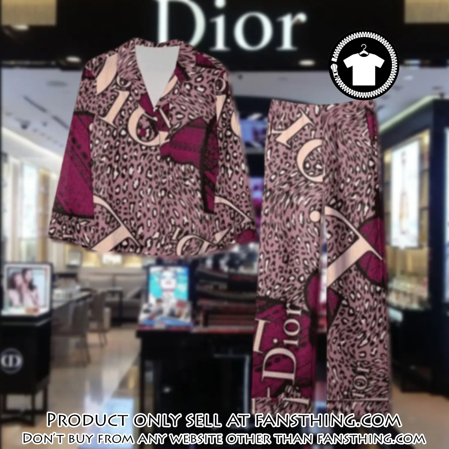 Trending luxury dior satin pajama set pjs1045 fst0734229